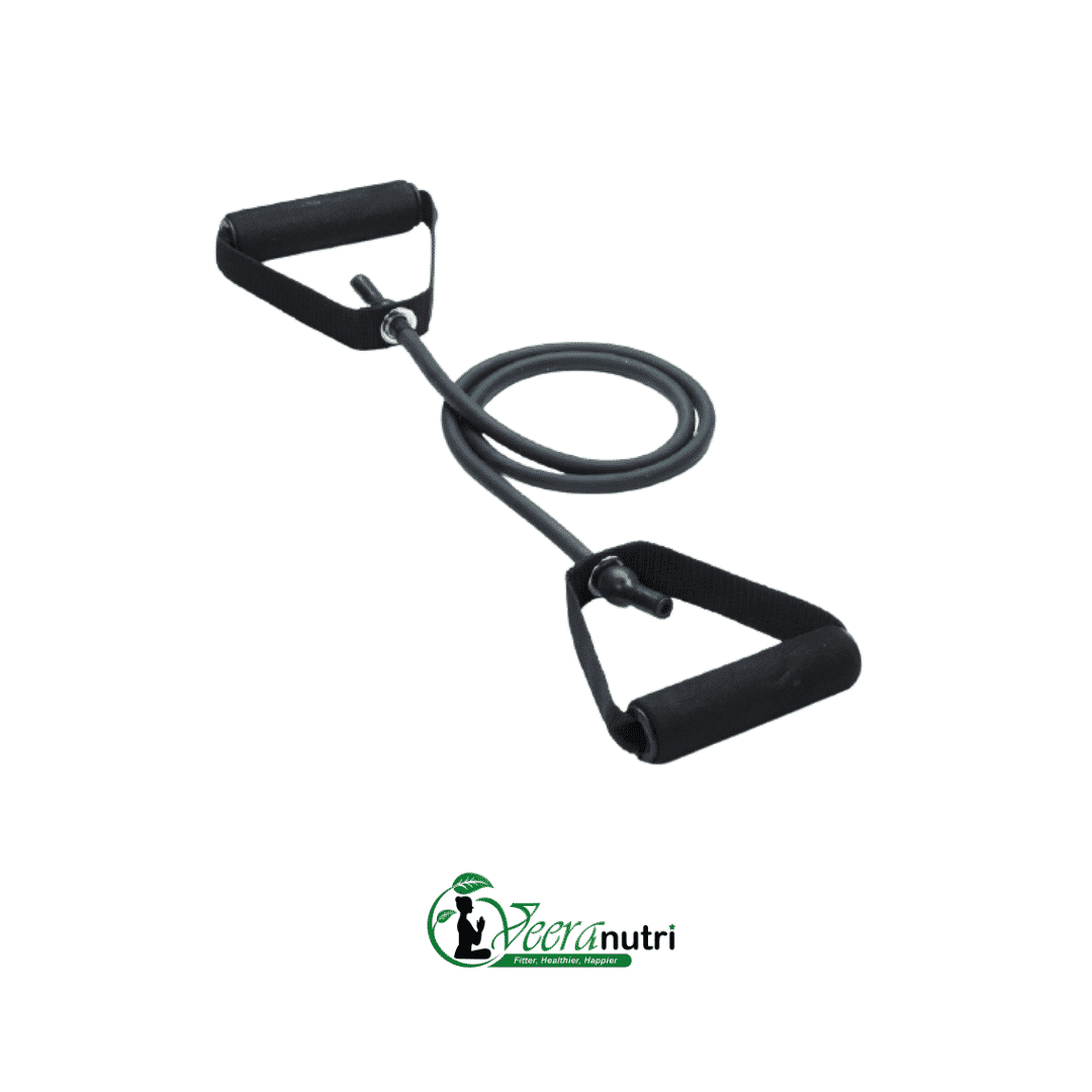 Black yoga single resistance band